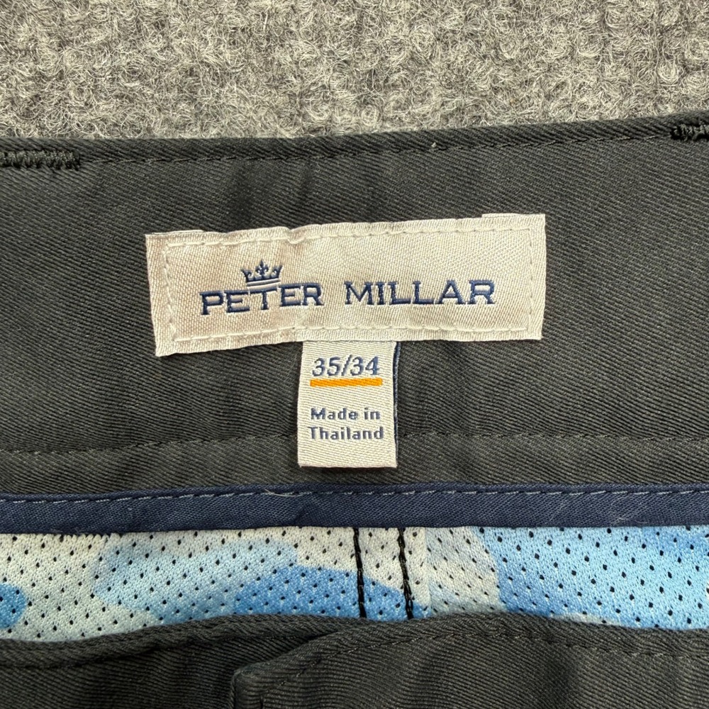 Peter Millar EB66 Performance Pants Mens 35/34 Black 5-Pocket Golf Trousers - Picture 6 of 10